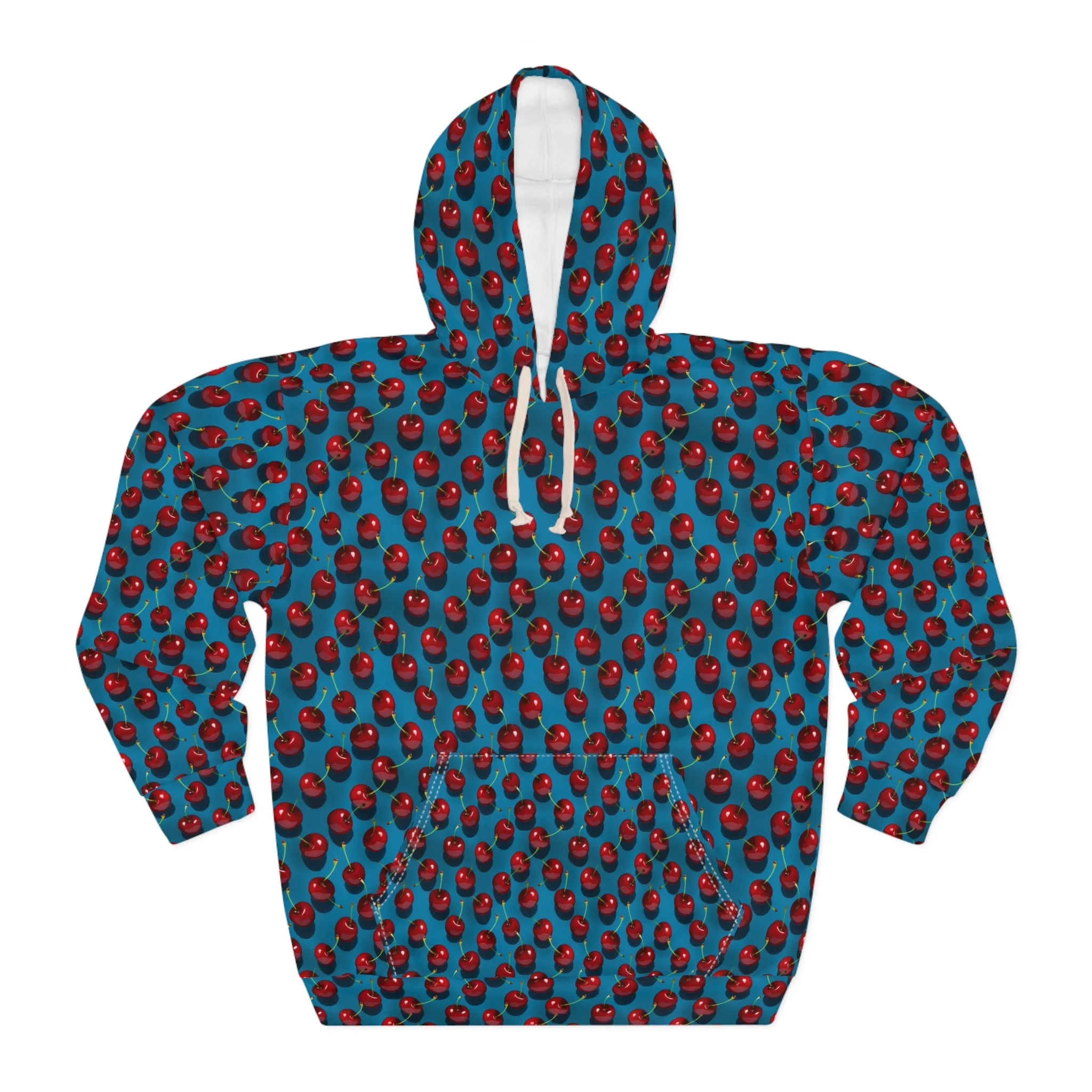 CHERRY PRINT Unisex Pullover Hoodie (AOP)