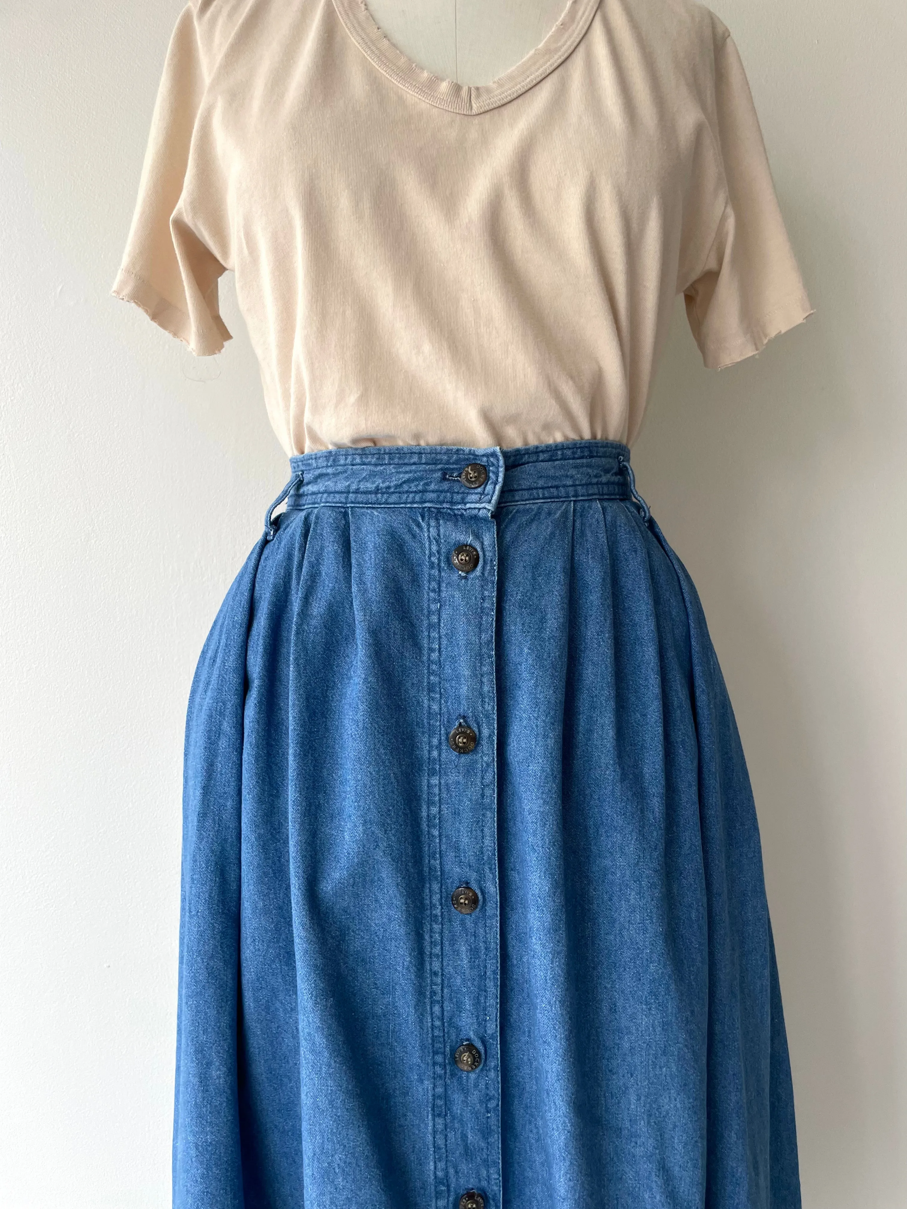 Cottage Denim Skirt