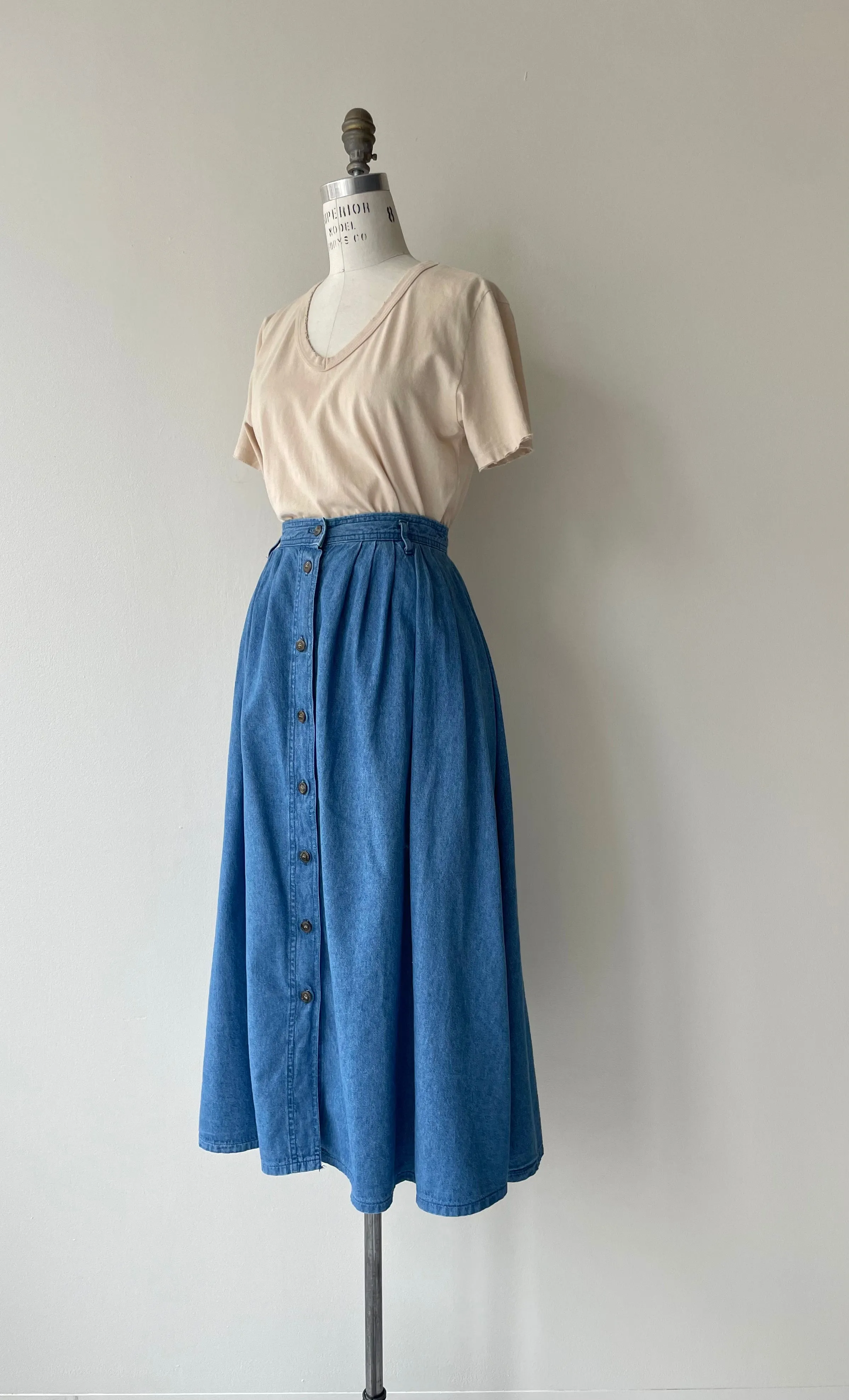 Cottage Denim Skirt