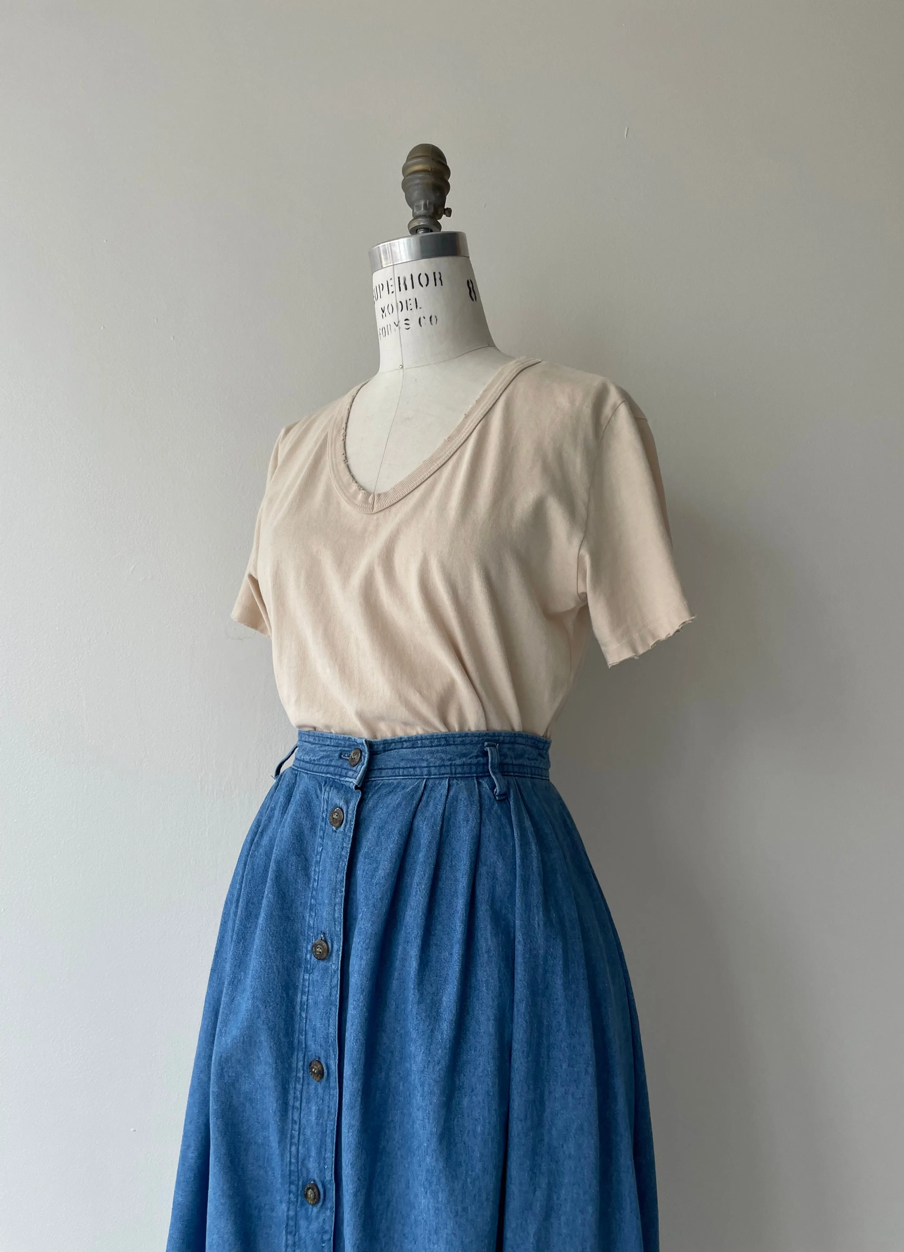 Cottage Denim Skirt