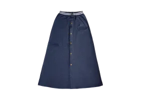 Crew Kids Blue Denim Button Down Maxi Skirt