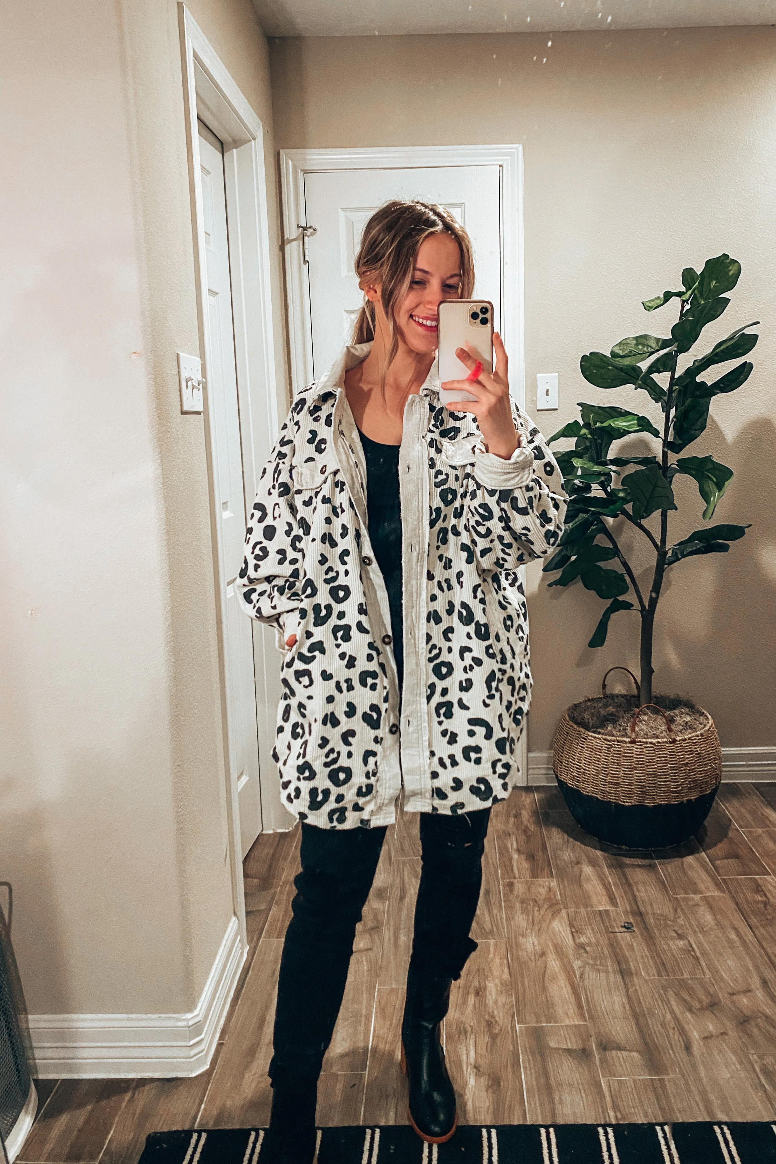 Dani Ivory Leopard Corduroy Shacket | FINAL SALE
