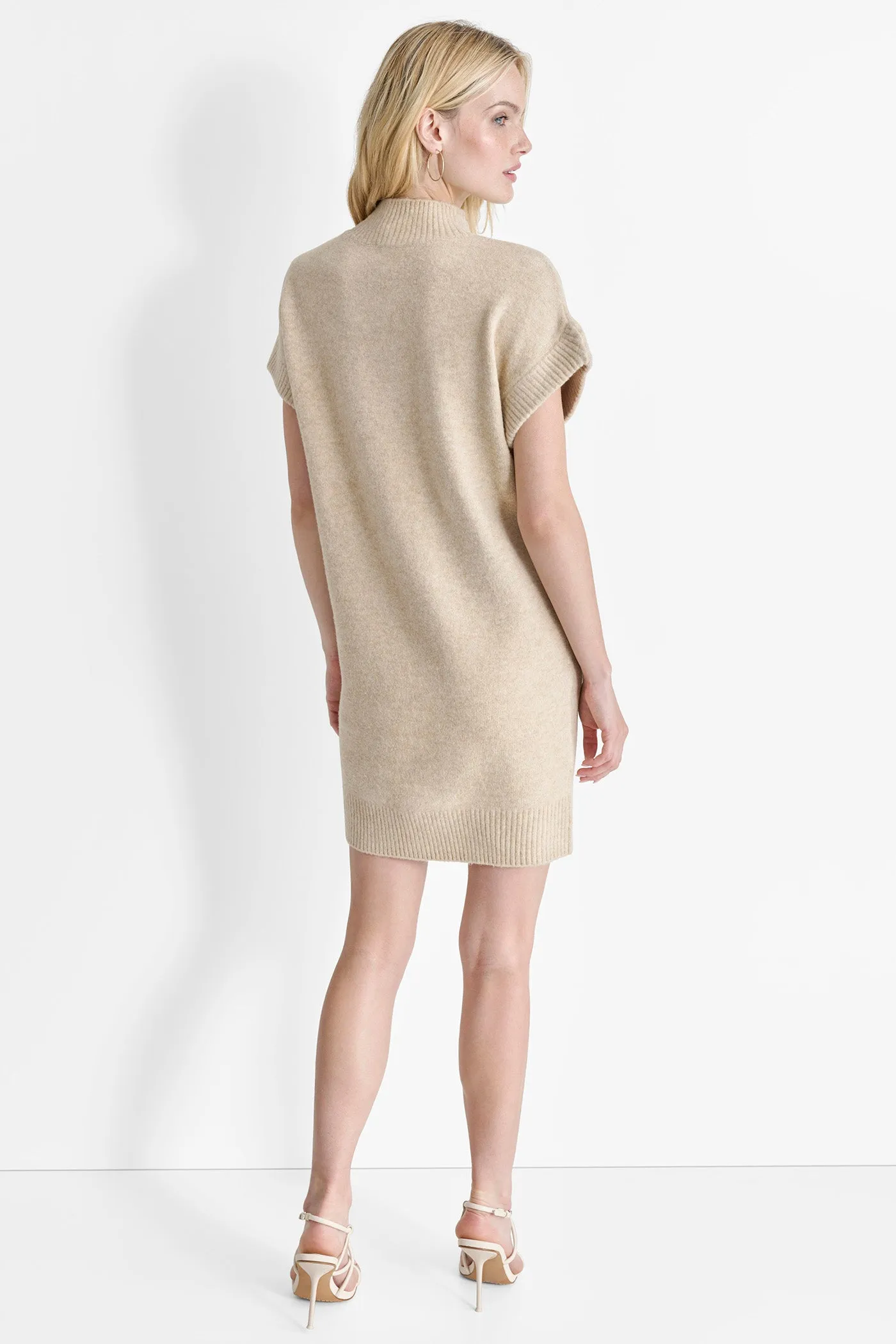 DROP SHOULDER SWEATER DRESS