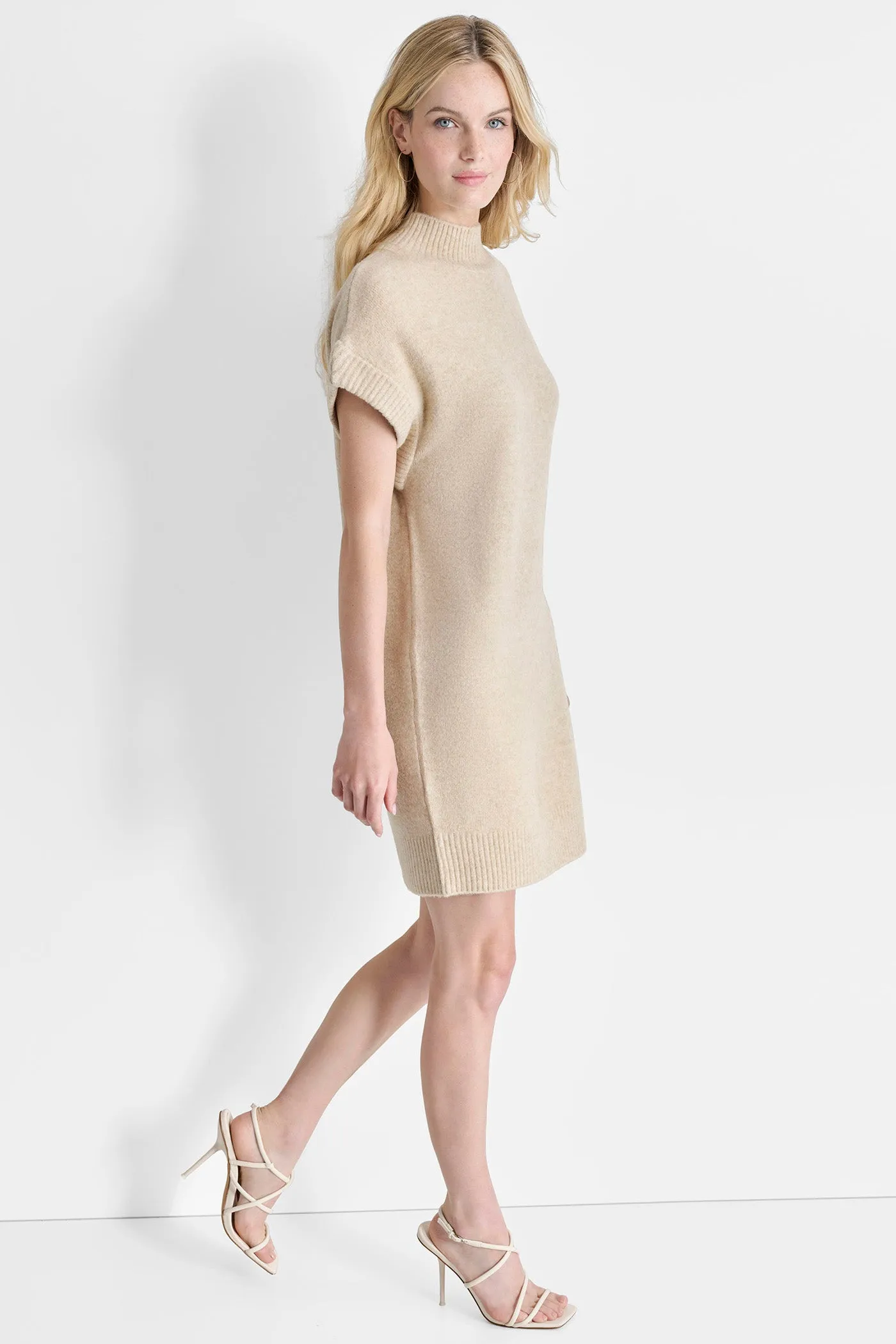 DROP SHOULDER SWEATER DRESS