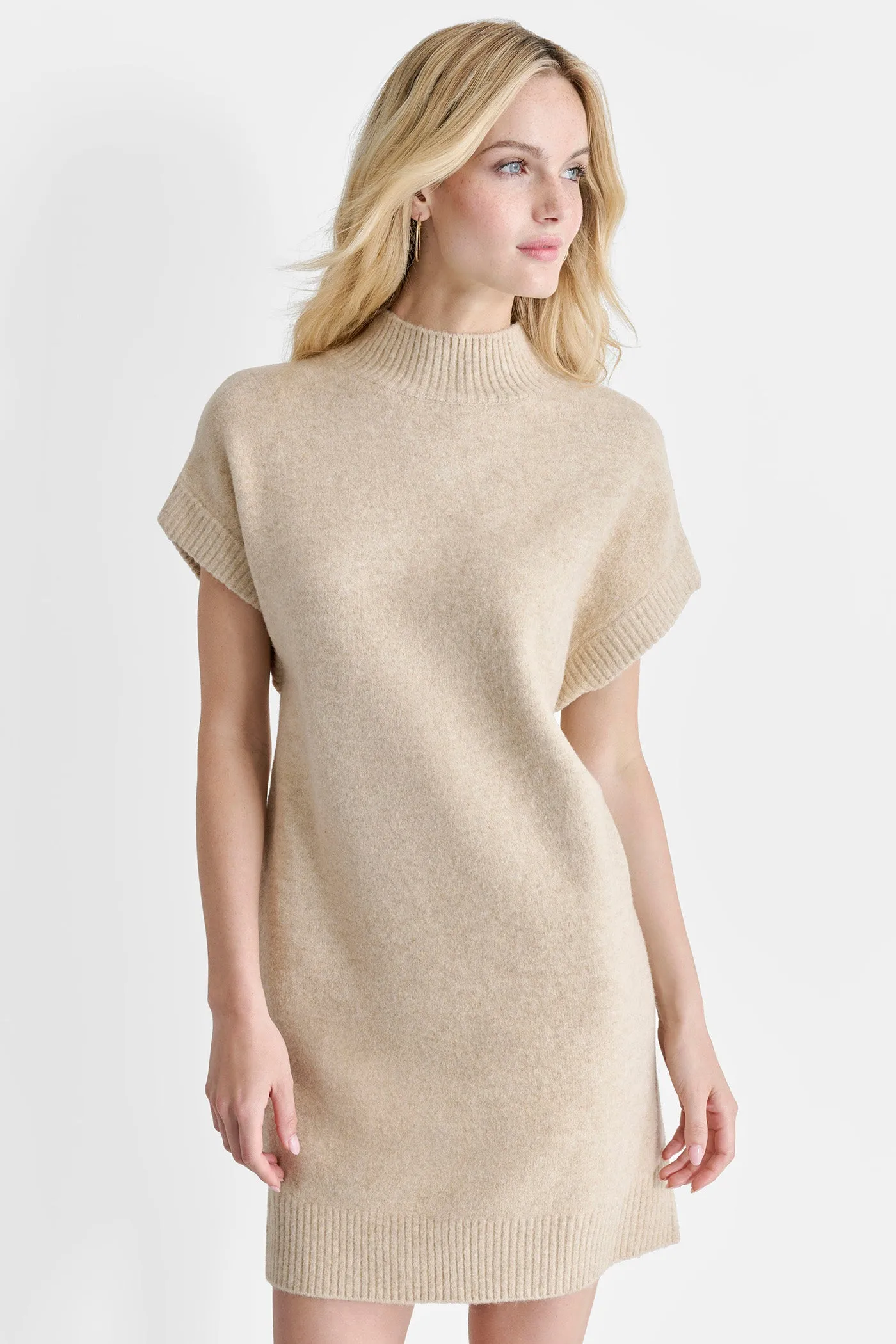 DROP SHOULDER SWEATER DRESS