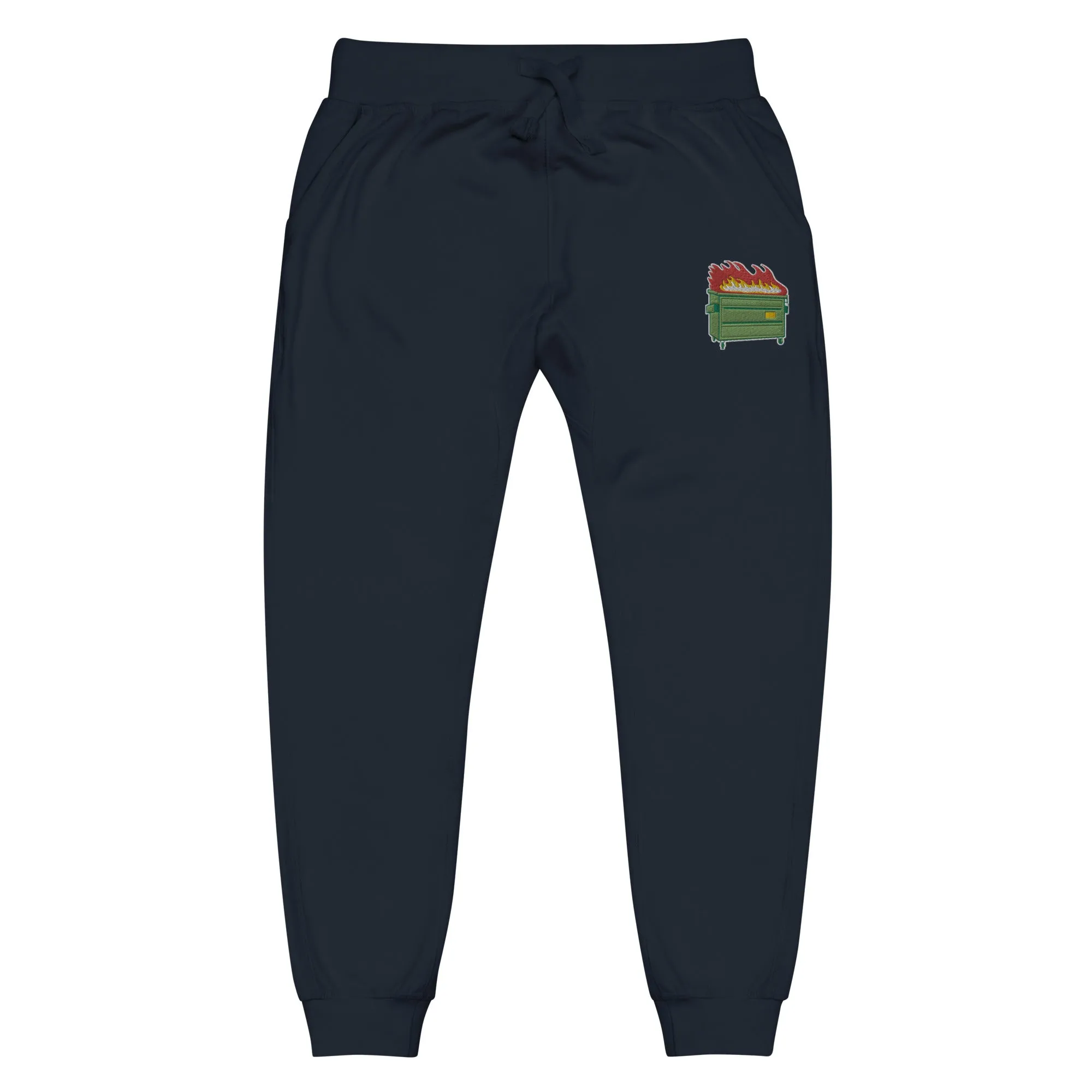 Dumpster Fire Embroidered Fleece Sweatpants