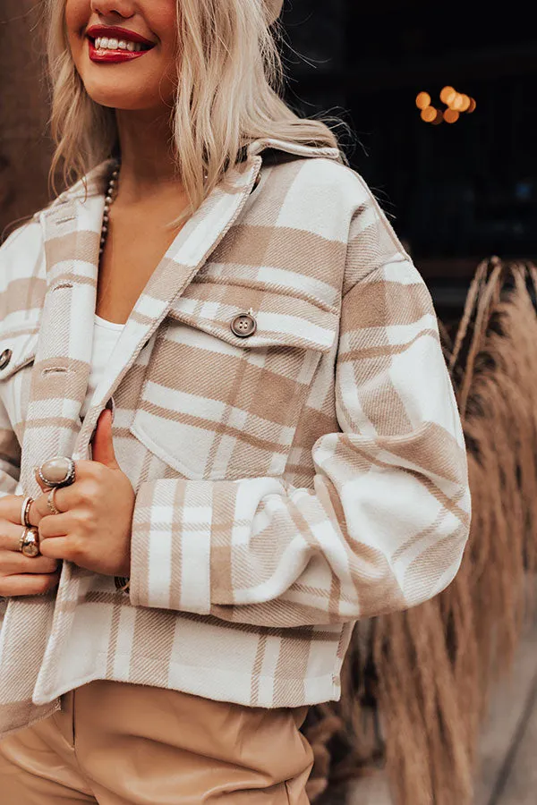 Easy Rider Plaid Jacket In Iced Latte