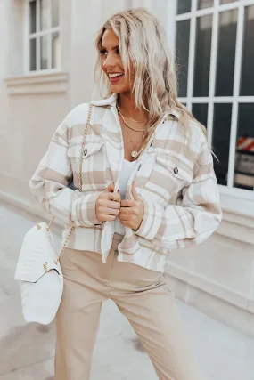 Easy Rider Plaid Jacket In Iced Latte