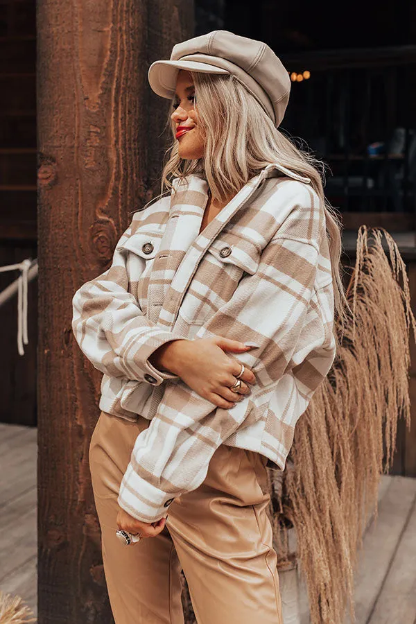 Easy Rider Plaid Jacket In Iced Latte