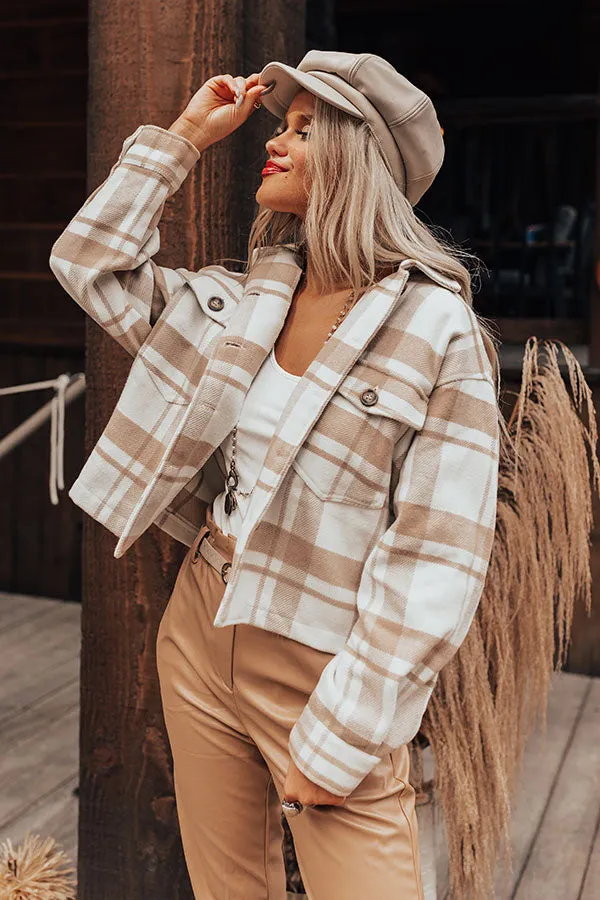 Easy Rider Plaid Jacket In Iced Latte