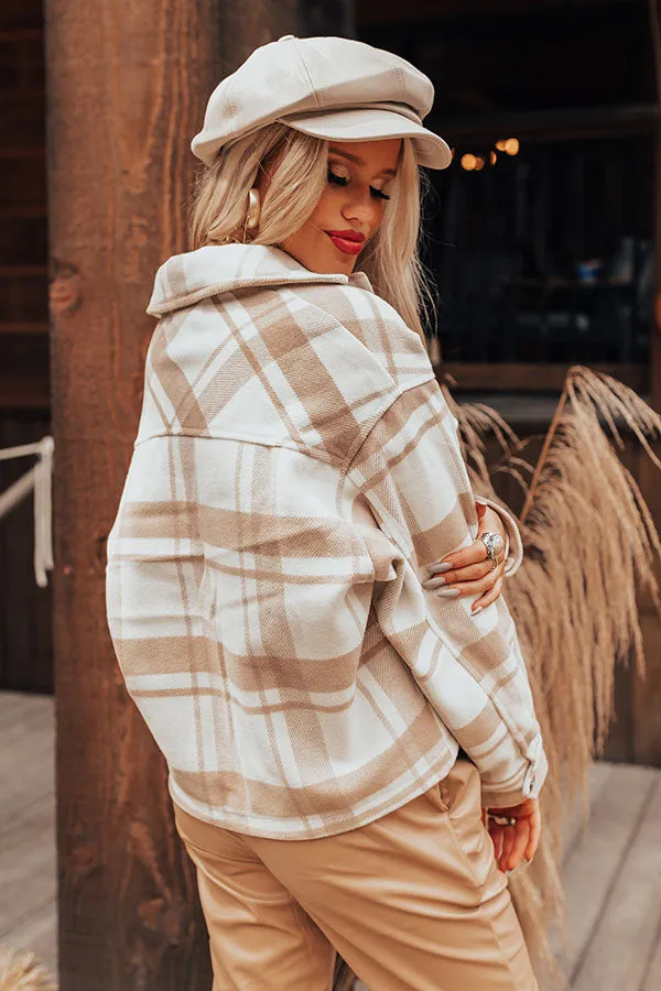 Easy Rider Plaid Jacket In Iced Latte