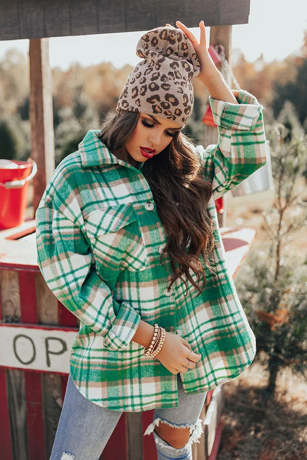 Evergreen Kind of Love Plaid Jacket in Green