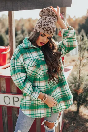 Evergreen Kind of Love Plaid Jacket in Green