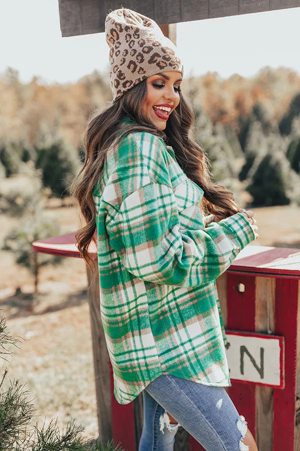 Evergreen Kind of Love Plaid Jacket in Green