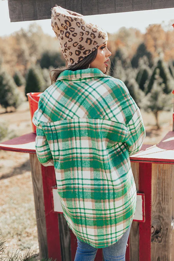 Evergreen Kind of Love Plaid Jacket in Green