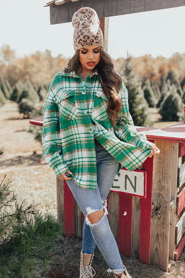 Evergreen Kind of Love Plaid Jacket in Green