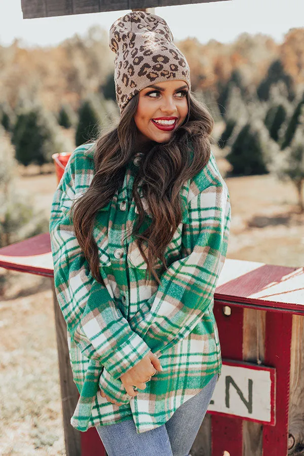 Evergreen Kind of Love Plaid Jacket in Green