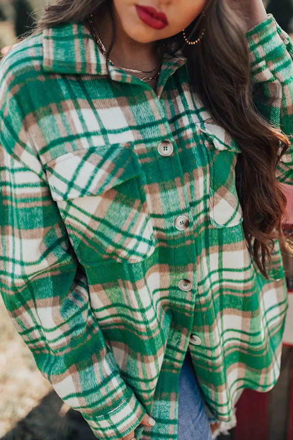 Evergreen Kind of Love Plaid Jacket in Green