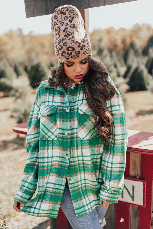 Evergreen Kind of Love Plaid Jacket in Green