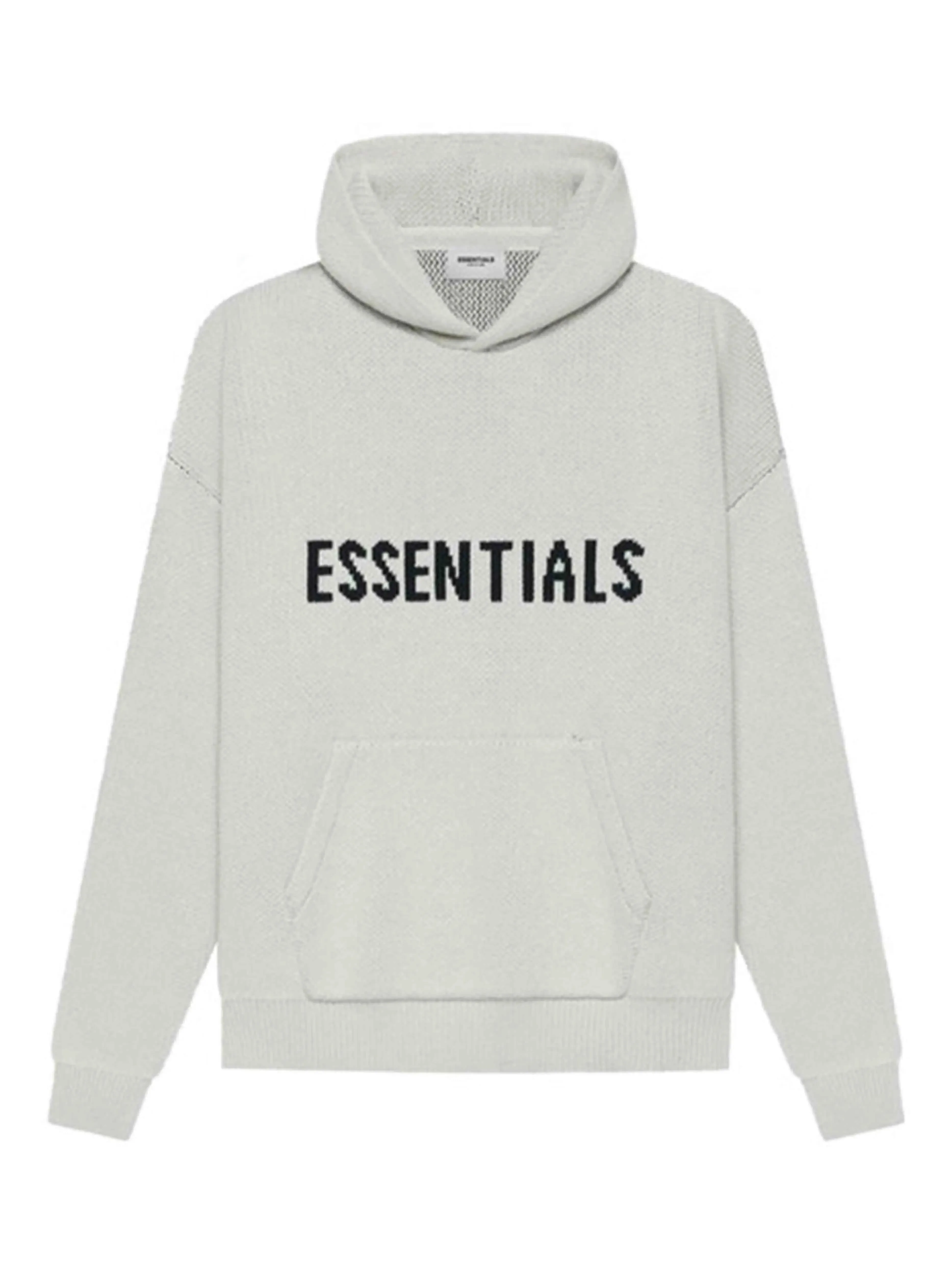 Fear Of God Essentials Knit Pullover Hoodie Light Heather Oatmeal [SS21]