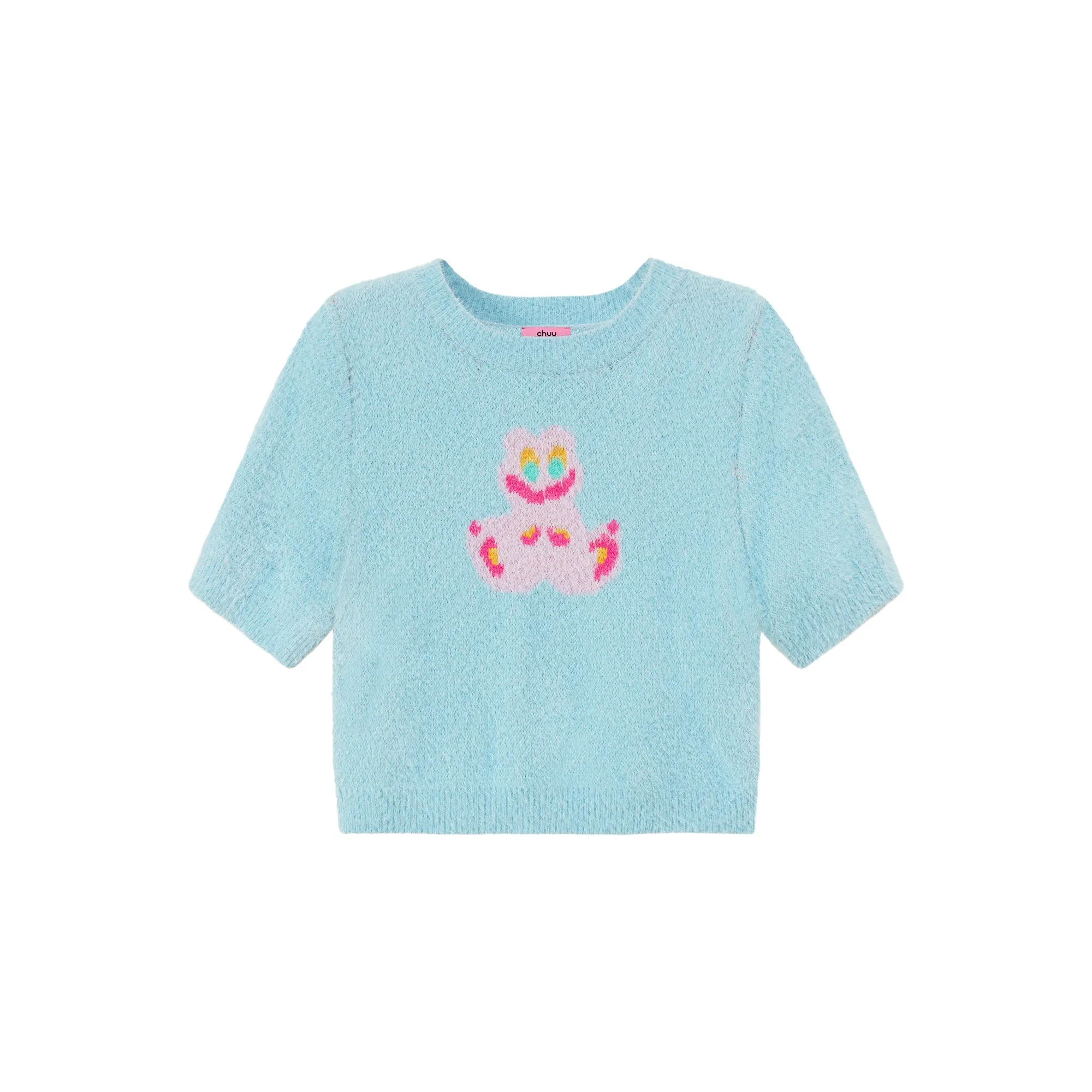 Funny Rabbit Crop Soft Knit Sweater