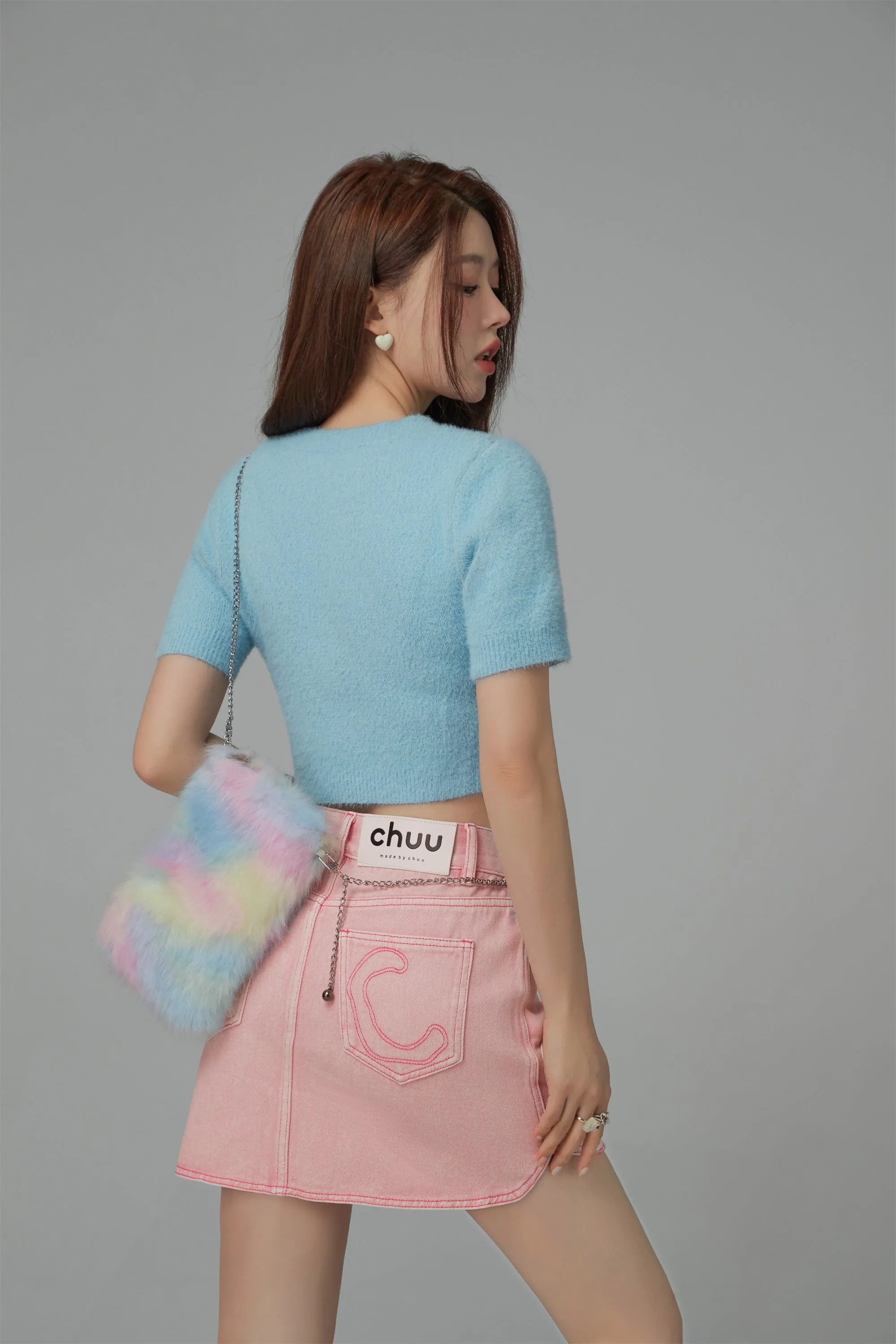 Funny Rabbit Crop Soft Knit Sweater