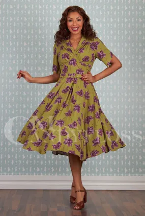 Gaby-Floria Elegance summer dress in floral viscose fabric by Miss Candyfloss