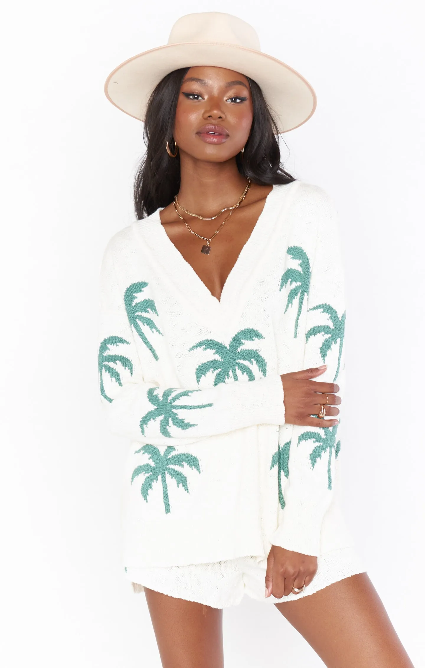 Gilligan Sweater ~ Palm Tree Knit