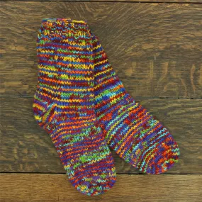 Hand Knitted Wool Ankle Socks - SD Rainbow