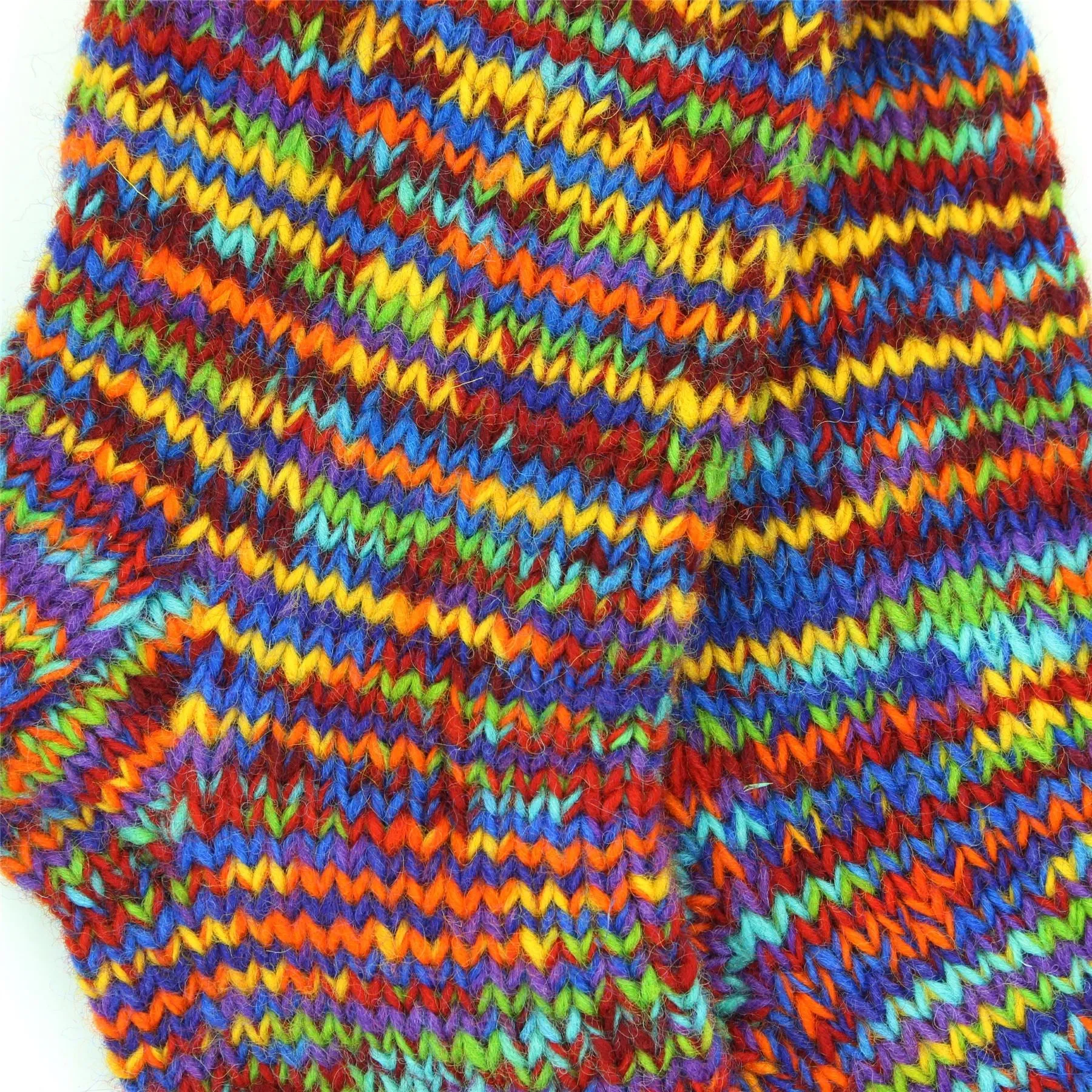 Hand Knitted Wool Ankle Socks - SD Rainbow