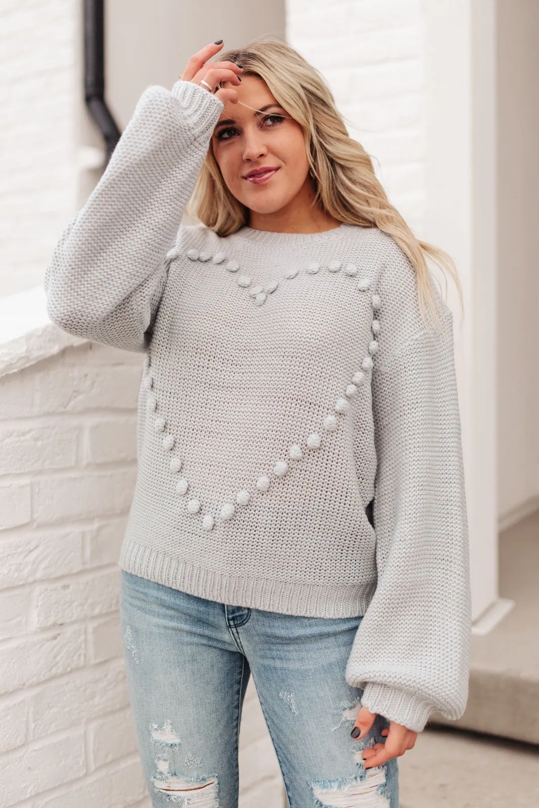 Heart Warmer Sweater in Gray