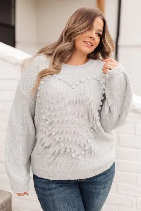 Heart Warmer Sweater in Gray