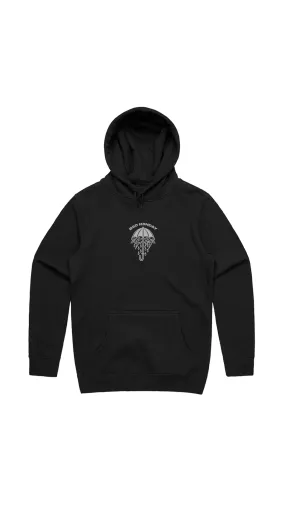 Heavy Weight AW Rains Hoodie Black / Front Print