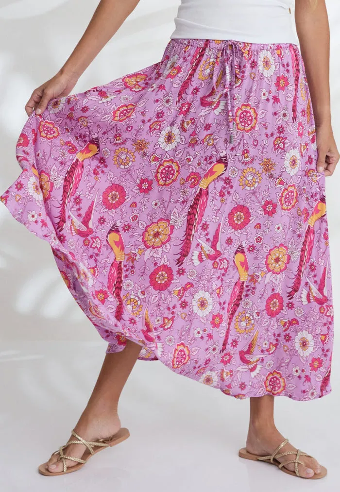 Indii Breeze Channy Maxi Skirt - Birdie Pink