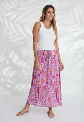 Indii Breeze Channy Maxi Skirt - Birdie Pink