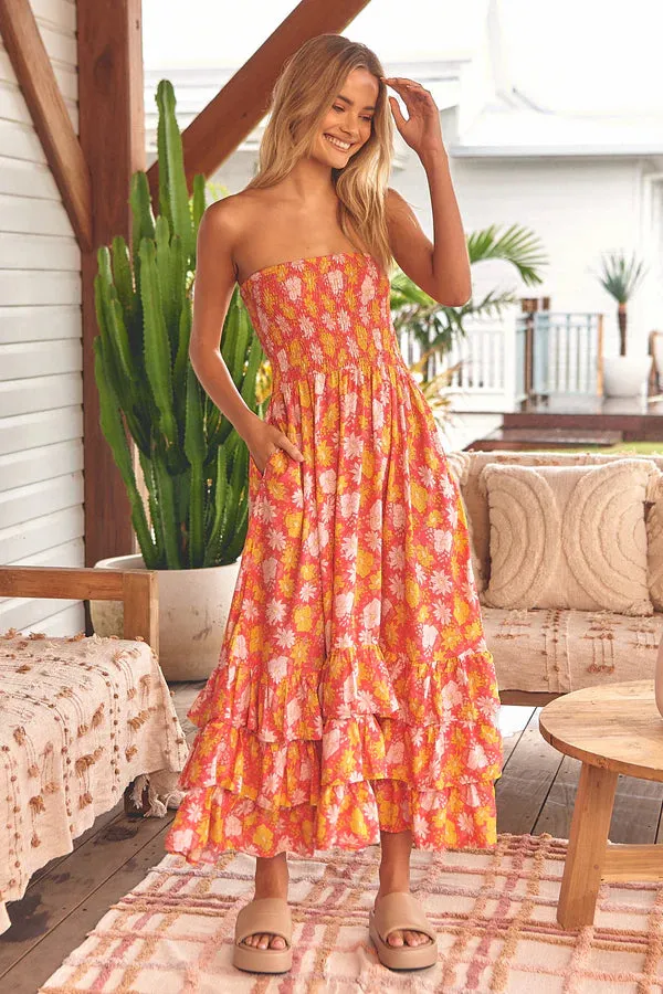 JAASE Follow the Sun Print Samba Maxi Dress