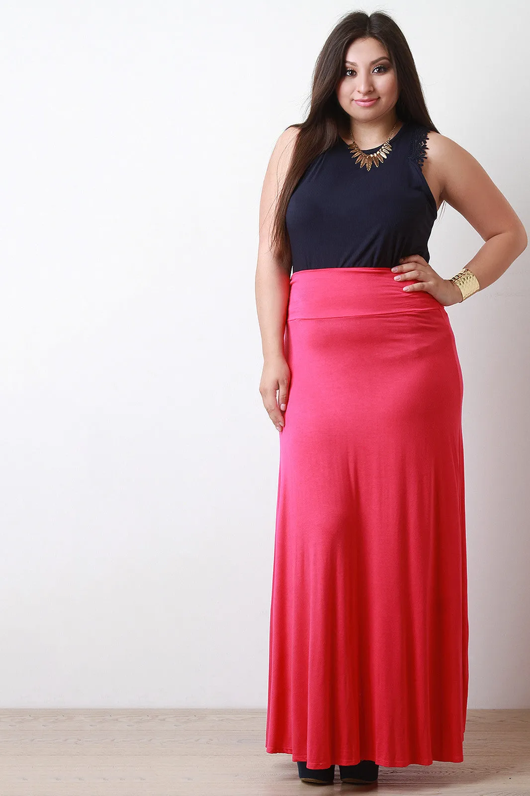 Jersey Knit Maxi Skirt