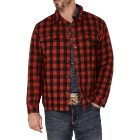 Justin® Men's Jackson Red Buffalo Long Sleeve Plaid Shacket J-1458BUF