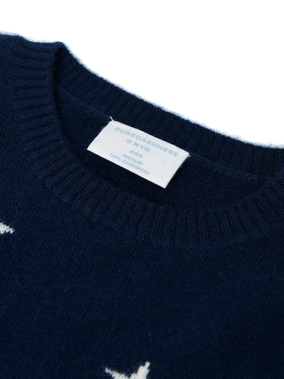 Kids Star Jacquard Sweater_Navy