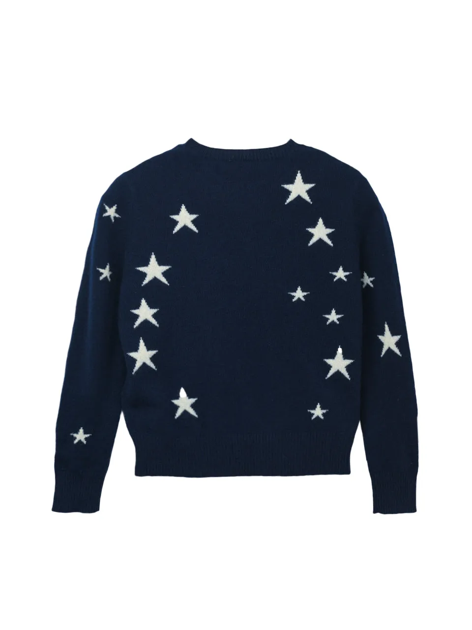 Kids Star Jacquard Sweater_Navy