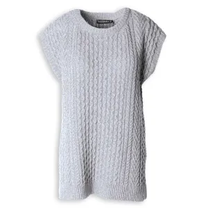 Knitted Tunic Sweater- Grey