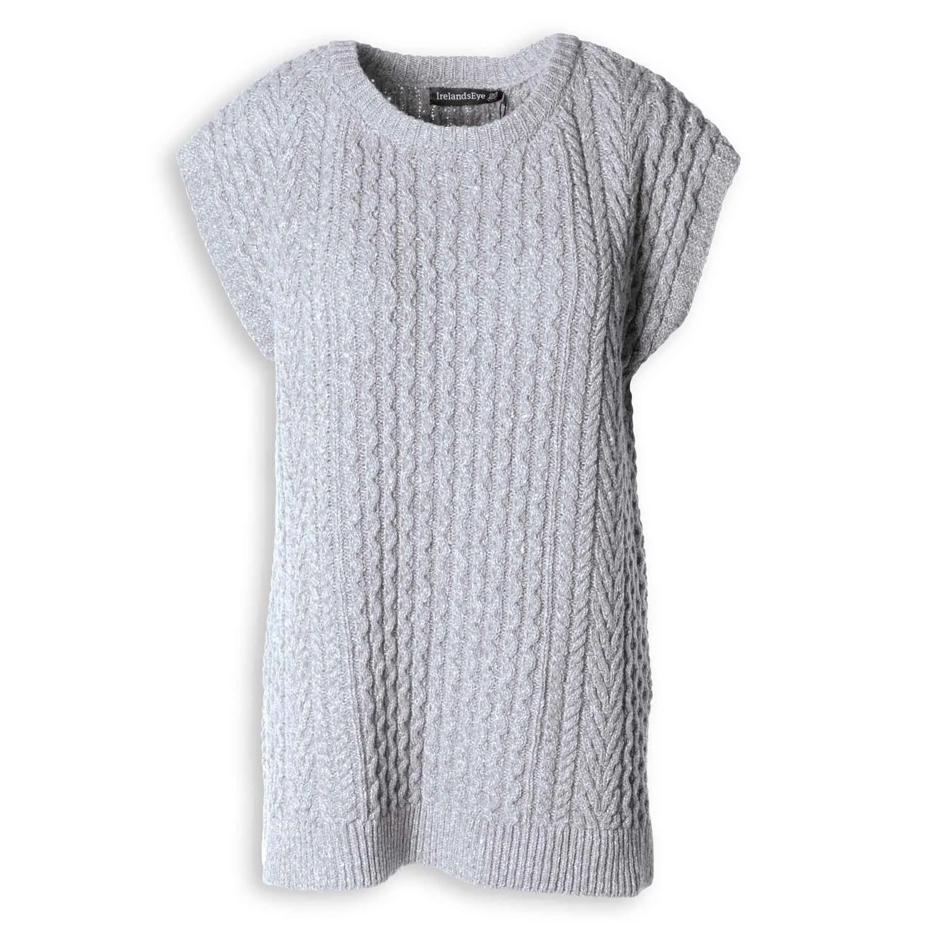 Knitted Tunic Sweater- Grey