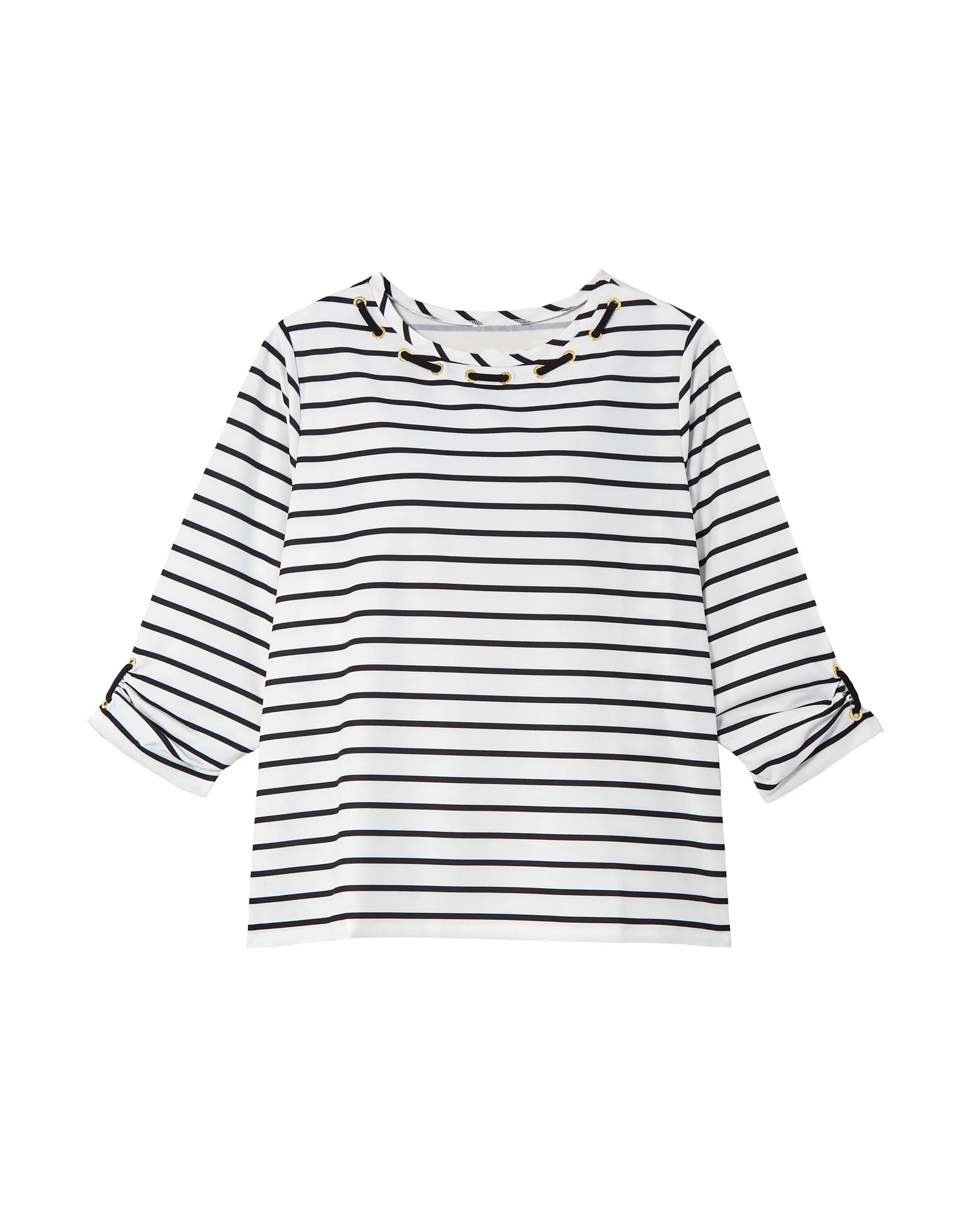 Koma Striped Top | White / Black