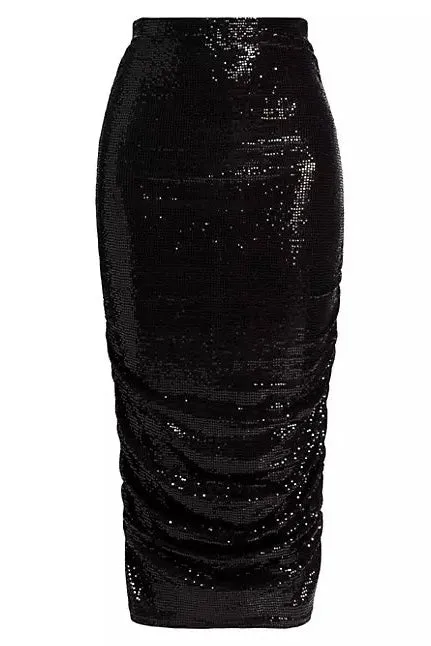 L'Agence Otis Sequin Pencil Skirt