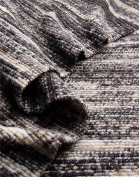 LANADA ORGANIC COAL discontinued ~ Knitted and fluffed Wool fabric