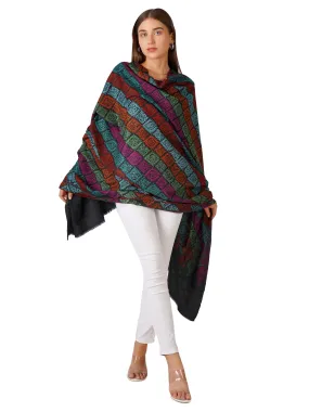 Luxurious Stripes Pashmina Shawl with Delicate Patterns