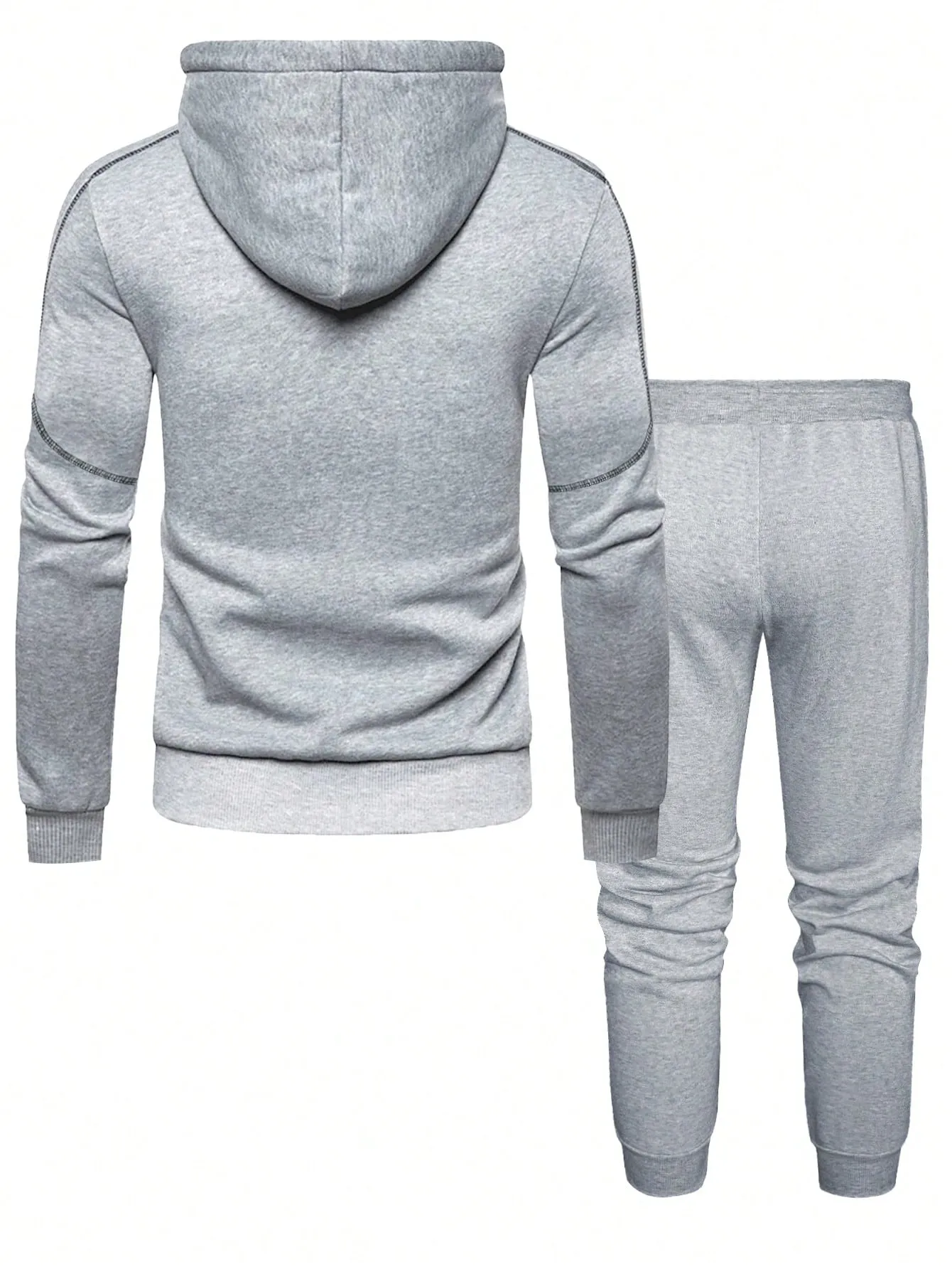 Manfinity Men Contrast Piping Drawstring Hoodie & Sweatpants