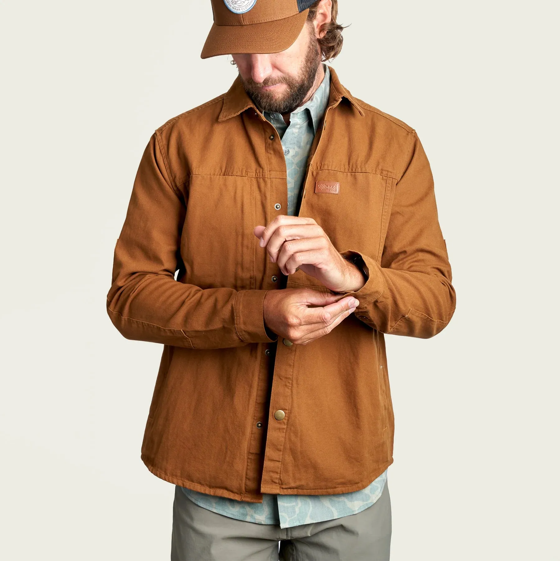 Marsh Delano Shacket in Tobacco