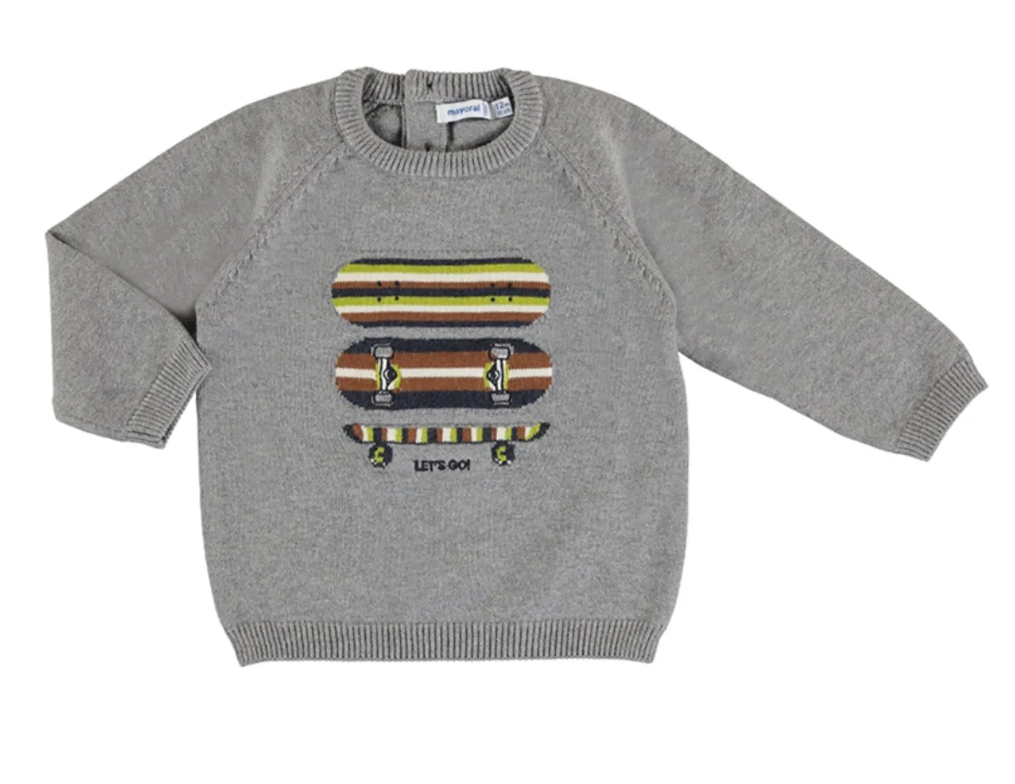 Mayoral Baby & Toddler Boys Grey Skateboard Sweater