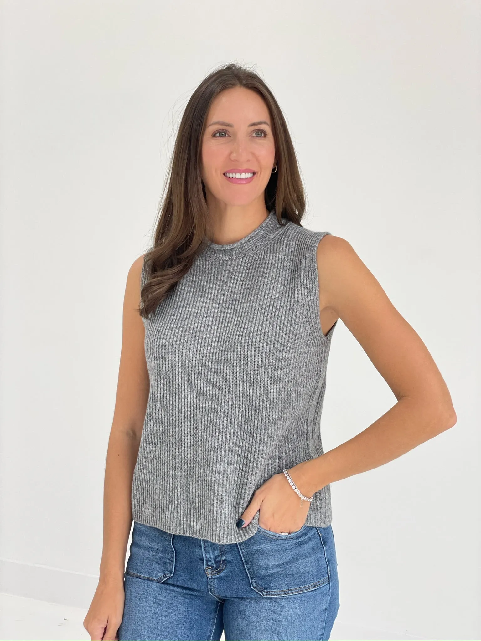 Melanie Sweater Top - H Grey